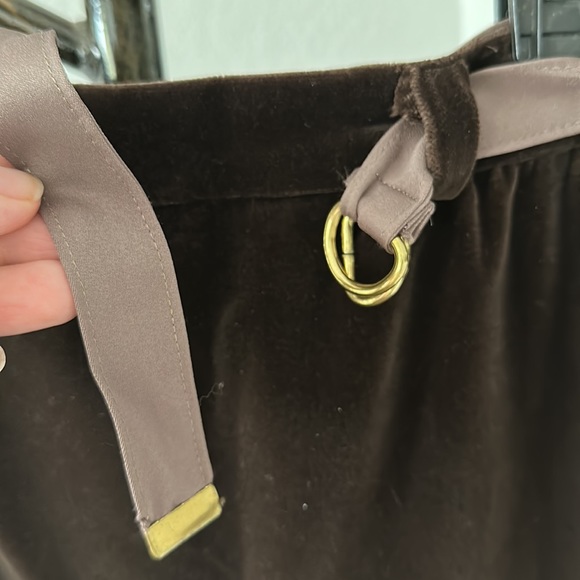 Schrader Sport NY Vintage Velvet Maxi Brown Skirt Size 8 - Picture 5 of 9